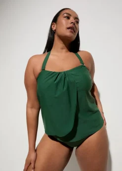 bonprix Nachhaltigere Materialien|Tankinis^Bandeau-Tankini (2-tlg.Set) dunkelgrün
