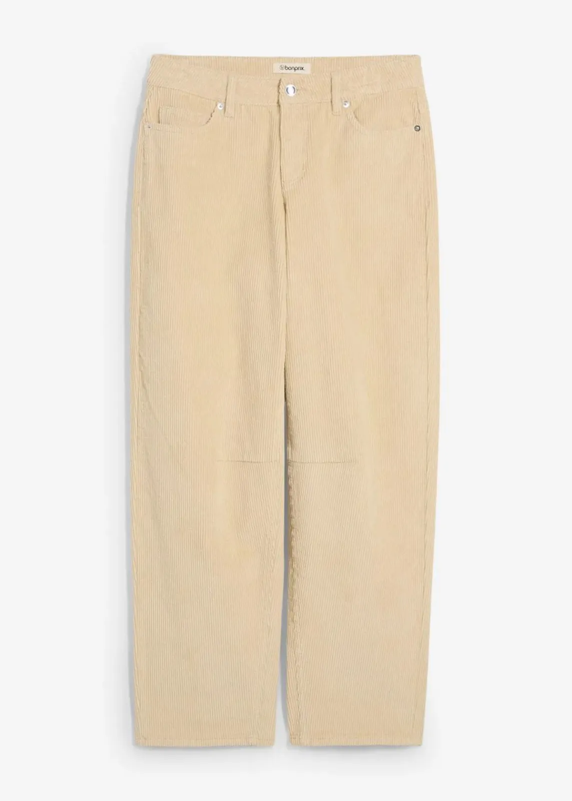 bonprix Bekleidung·Kleider|Hosen^Barrel-Cordhose Mid Waist hellsand
