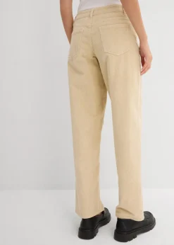 bonprix Bekleidung·Kleider|Hosen^Barrel-Cordhose Mid Waist hellsand