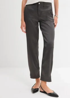 bonprix Bekleidung·Kleider|Hosen^Barrel-Hose aus fließendem Satin anthrazit