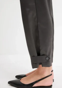 bonprix Bekleidung·Kleider|Hosen^Barrel-Hose aus fließendem Satin anthrazit