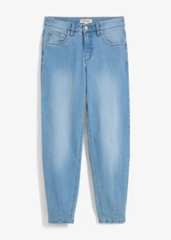 bonprix Bekleidung·Shirts & Tops|Jeans^Barrel-Jeans hellblau denim used