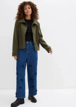 bonprix Bekleidung·Shirts & Tops|Jeans^Barrel-Jeans High Waist, Bequembund blau denim used