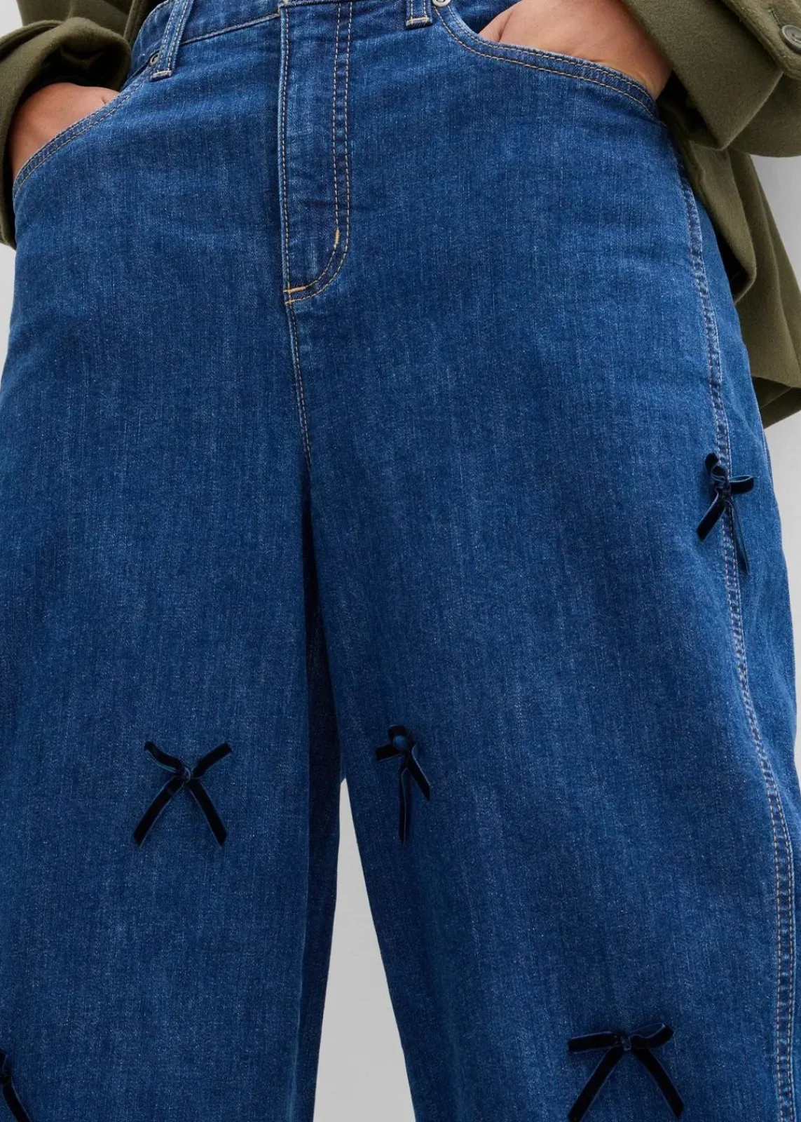 bonprix Bekleidung·Shirts & Tops|Jeans^Barrel-Jeans High Waist, Bequembund blau denim used