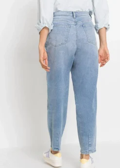 bonprix Jeans|Bekleidung·Shirts & Tops^Barrel-Jeans, High Waist, Bio-Baumwolle hellblau denim