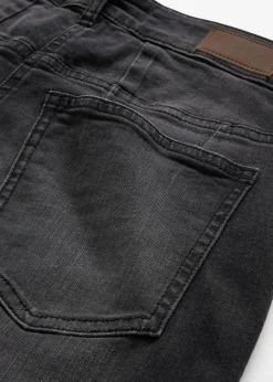 bonprix Jeans|Bekleidung·Shirts & Tops^Barrel-Jeans Mid Waist schwarz denim used