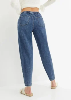 bonprix Jeans|Bekleidung·Shirts & Tops^Barrel-Jeans, Mid Waist, Bequembund blau denim