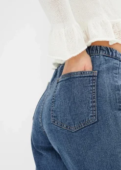 bonprix Jeans|Bekleidung·Shirts & Tops^Barrel-Jeans, Mid Waist, Bequembund blau denim
