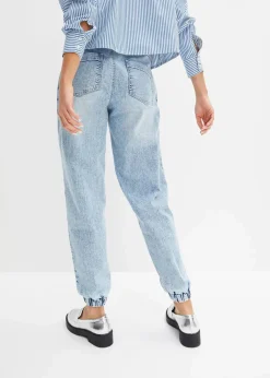 bonprix Jeans^Barrel-Jeans, Mid Waist, Bequembund eisblau denim