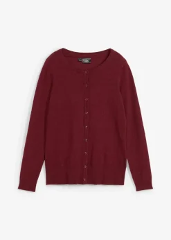 bonprix Bekleidung·Umstandsmode|Strickmode^Basic Feinstrickjacke mit recycelter Baumwolle beere