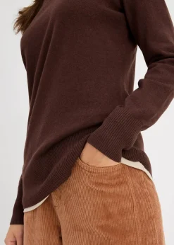 bonprix Bekleidung·Röcke|Bekleidung·Jeans^Basic Pullover mit recycelter Baumwolle lehmbraun