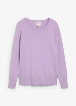 bonprix Strickmode|Pullover & Strickjacken^Basic Pullover mit recycelter Baumwolle flieder