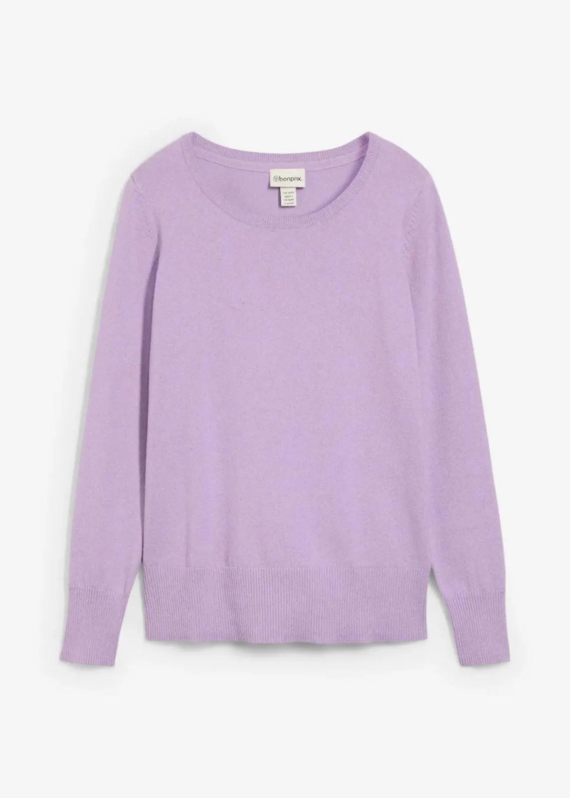 bonprix Strickmode|Pullover & Strickjacken^Basic Pullover mit recycelter Baumwolle flieder
