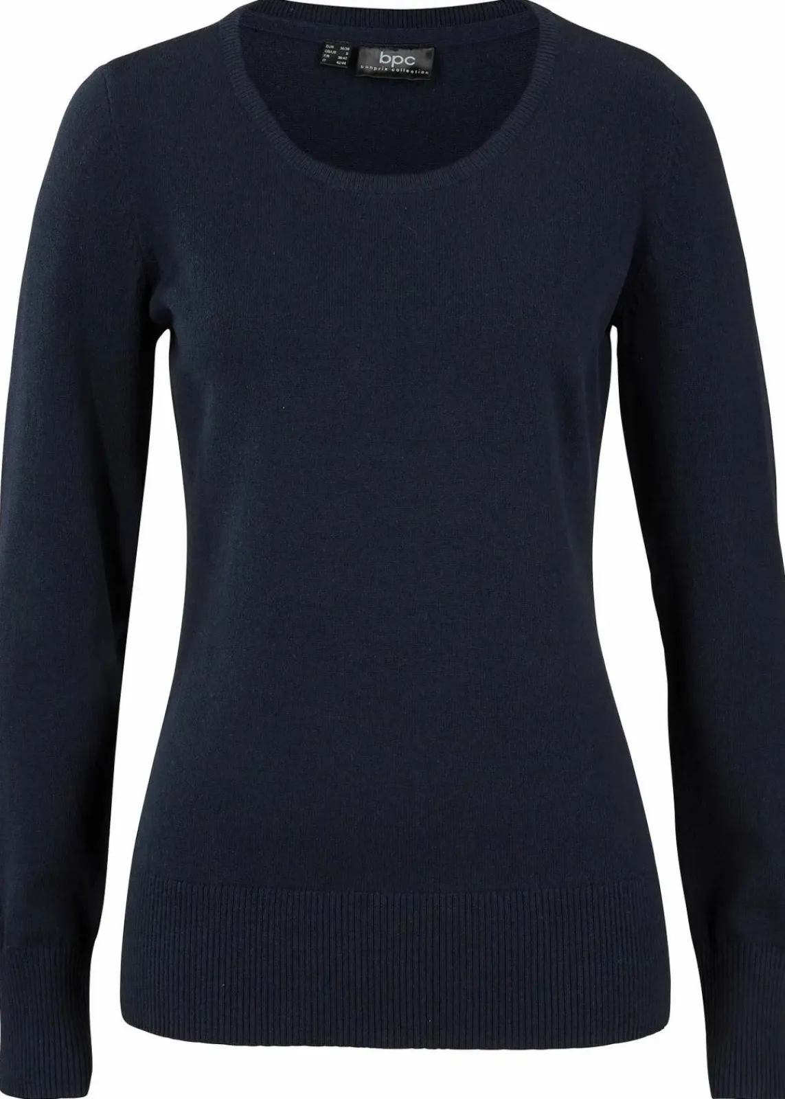 bonprix Strickmode|Pullover & Strickjacken^Basic Pullover mit recycelter Baumwolle dunkelblau