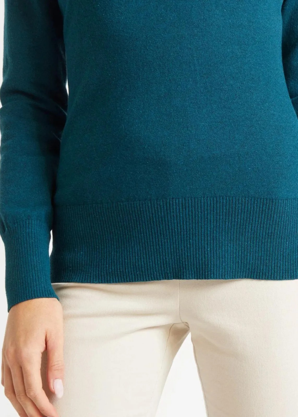 bonprix Strickmode|Pullover & Strickjacken^Basic Pullover mit recycelter Baumwolle dunkelgrün