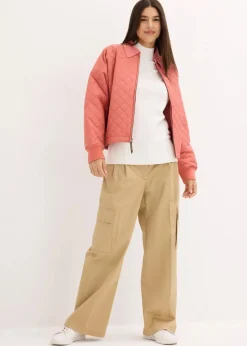 bonprix Bekleidung·Umstandsmode|Pullover & Strickjacken^Basic Pullover mit Stehkragen mit recycelter Baumwolle wollweiß
