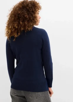 bonprix Pullover & Strickjacken|Basics^Basic Rollkragenpullover dunkelblau