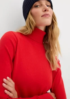 bonprix Pullover & Strickjacken|Basics^Basic Rollkragenpullover lavarot