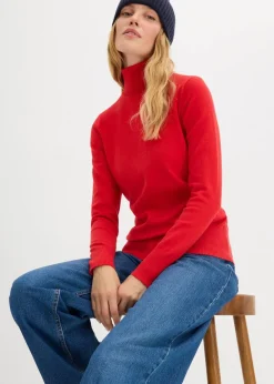 bonprix Pullover & Strickjacken|Basics^Basic Rollkragenpullover lavarot