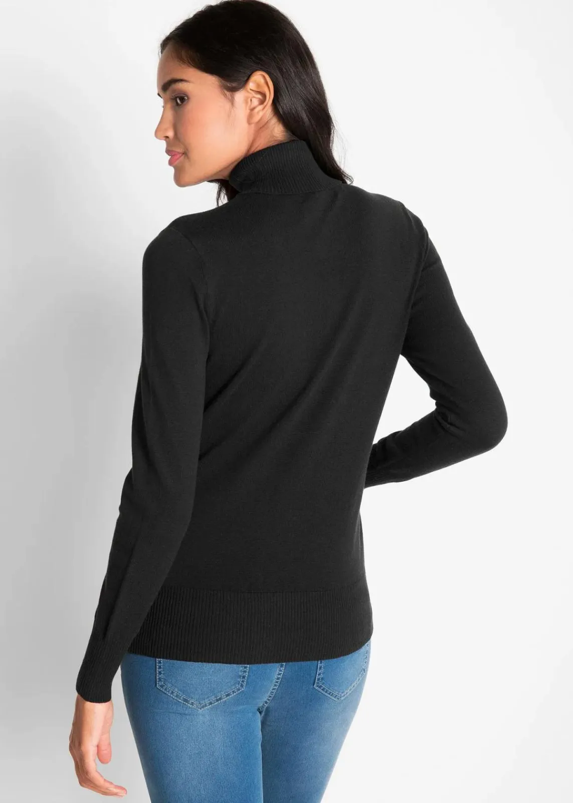bonprix Bekleidung·Umstandsmode|Strickmode^Basic Rollkragenpullover schwarz