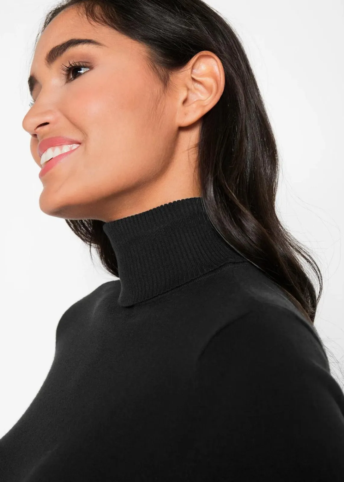 bonprix Bekleidung·Umstandsmode|Strickmode^Basic Rollkragenpullover schwarz