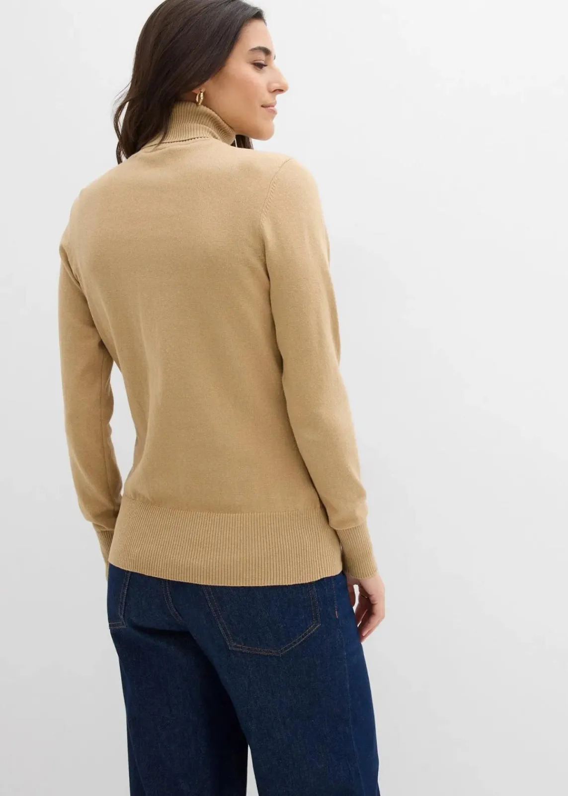 bonprix Bekleidung·Umstandsmode|Strickmode^Basic Rollkragenpullover hellkhaki