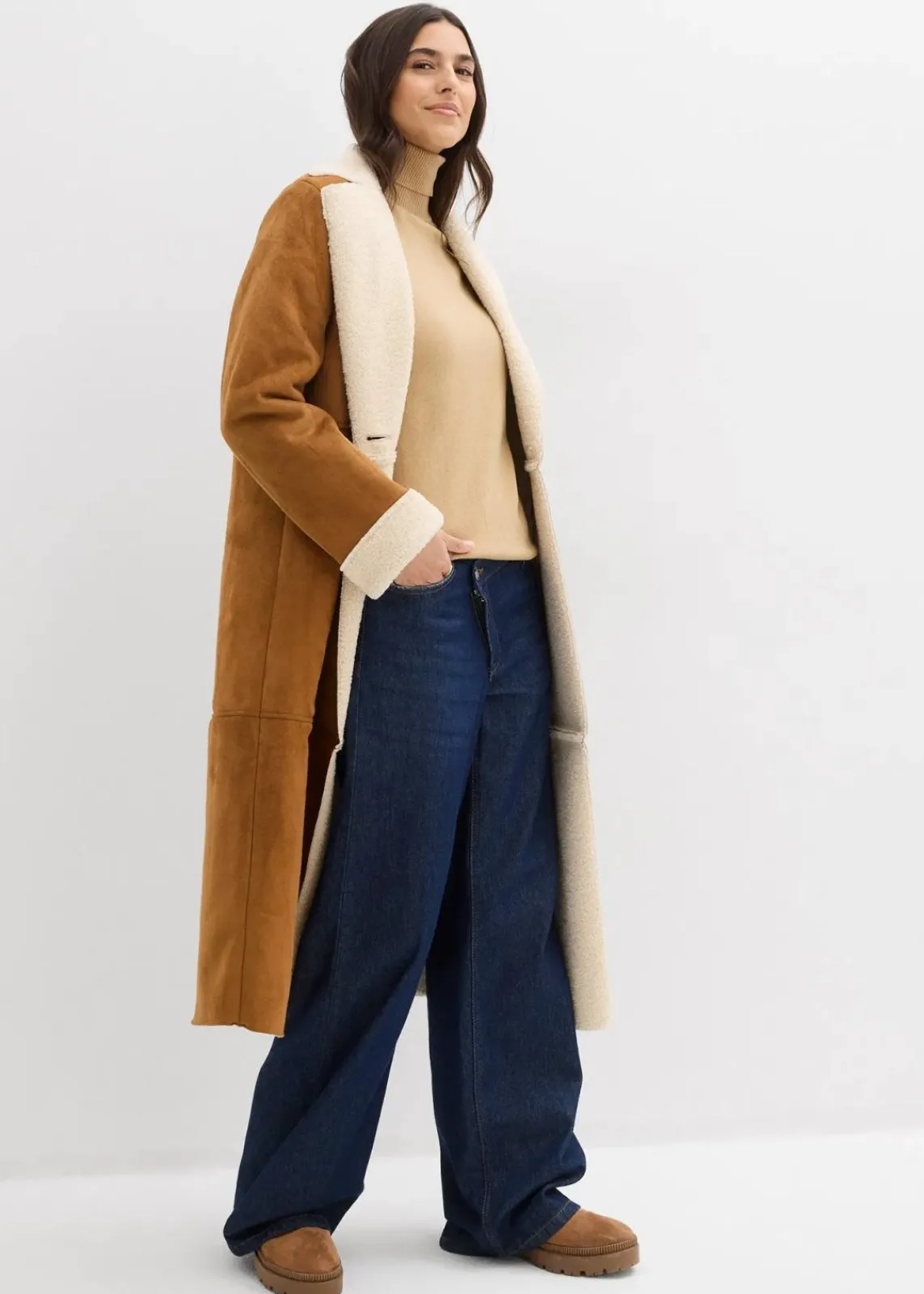 bonprix Bekleidung·Umstandsmode|Strickmode^Basic Rollkragenpullover hellkhaki