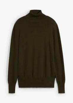 bonprix Pullover & Strickjacken|Basics^Basic Rollkragenpullover nachtoliv
