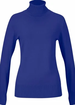 bonprix Pullover & Strickjacken|Basics^Basic Rollkragenpullover saphirblau