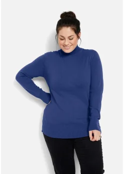 bonprix Pullover & Strickjacken|Basics^Basic Rollkragenpullover saphirblau