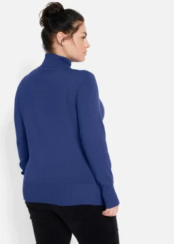 bonprix Pullover & Strickjacken|Basics^Basic Rollkragenpullover saphirblau