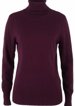 bonprix Pullover & Strickjacken|Basics^Basic Rollkragenpullover holunderbeere