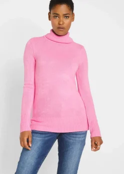 bonprix Strickmode|Pullover & Strickjacken^Basic Rollkragenpullover rosa