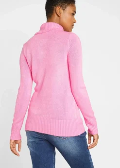 bonprix Strickmode|Pullover & Strickjacken^Basic Rollkragenpullover rosa
