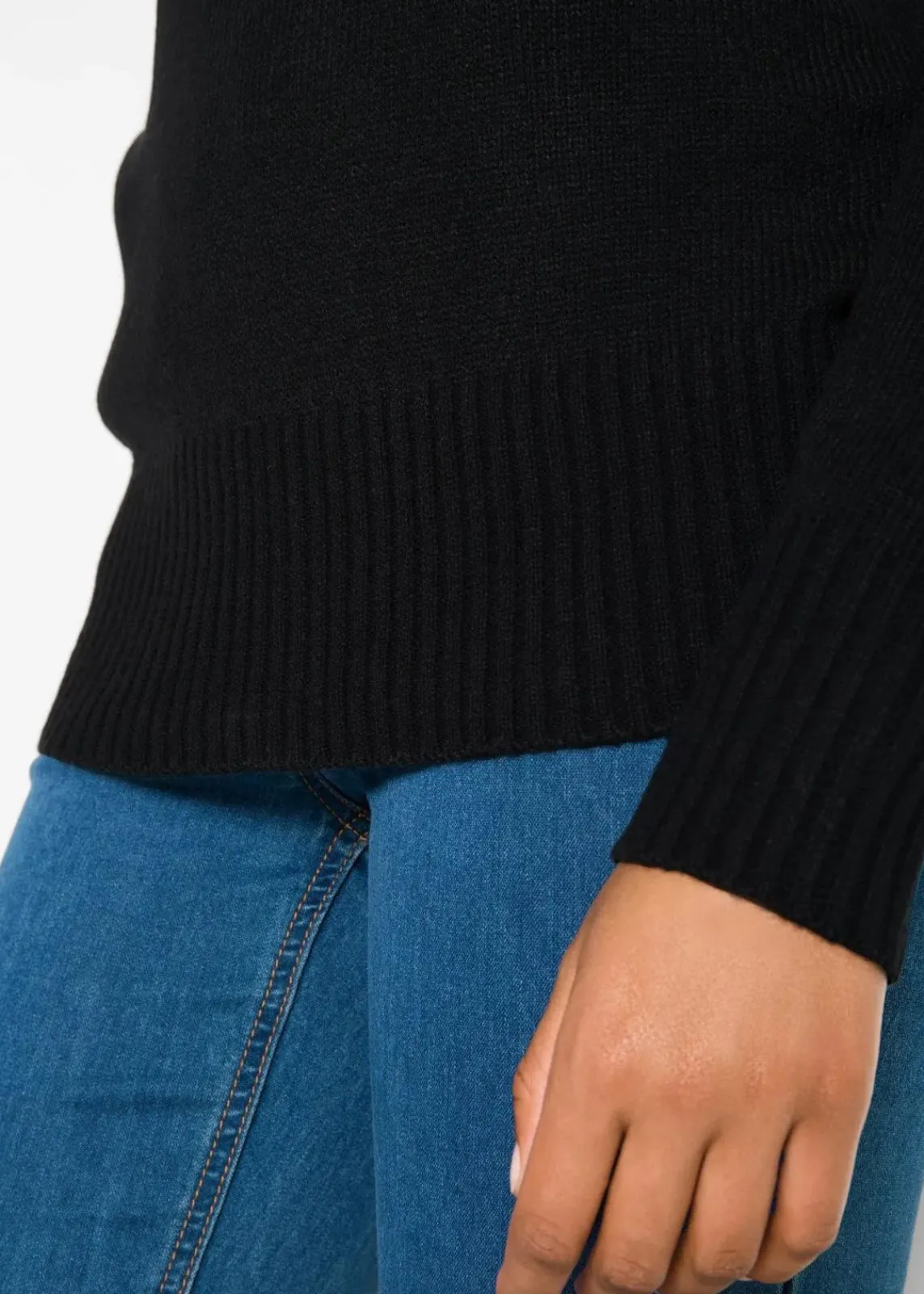 bonprix Strickmode|Pullover & Strickjacken^Basic Rollkragenpullover schwarz