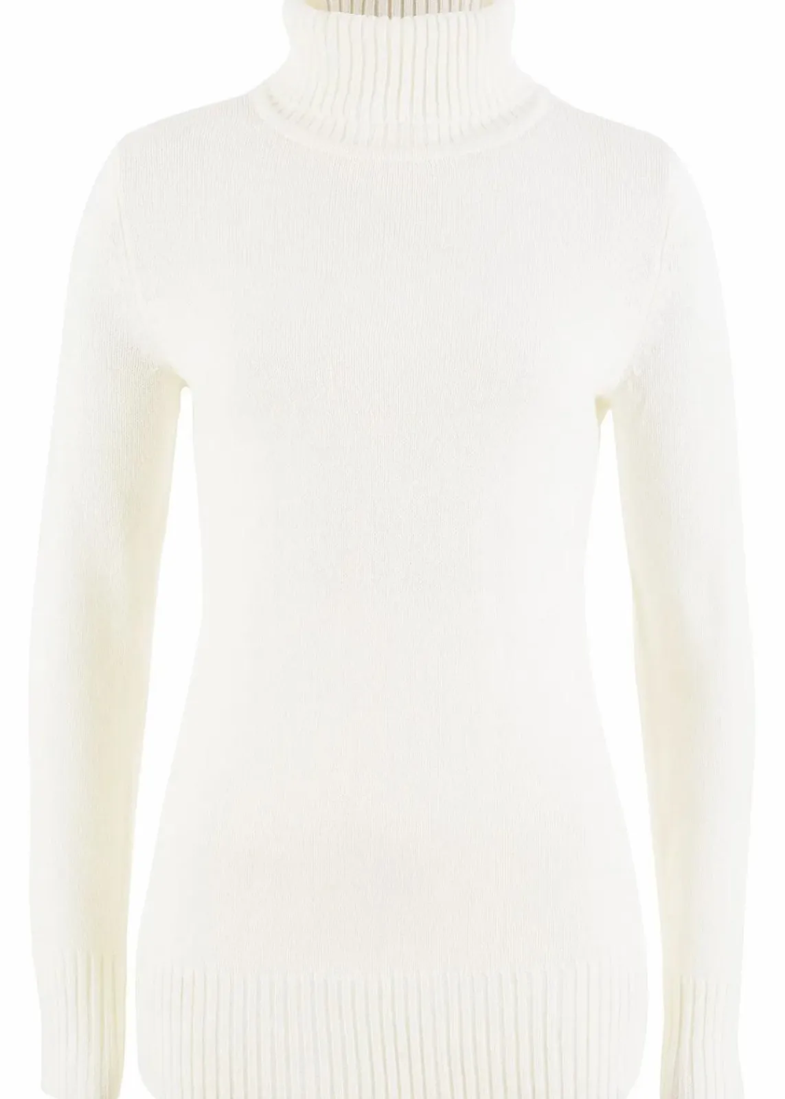 bonprix Strickmode|Pullover & Strickjacken^Basic Rollkragenpullover wollweiß