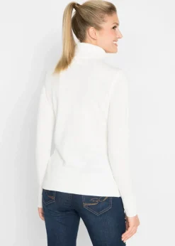 bonprix Strickmode|Pullover & Strickjacken^Basic Rollkragenpullover wollweiß