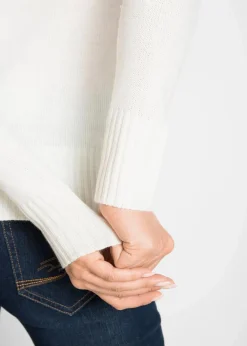 bonprix Strickmode|Pullover & Strickjacken^Basic Rollkragenpullover wollweiß