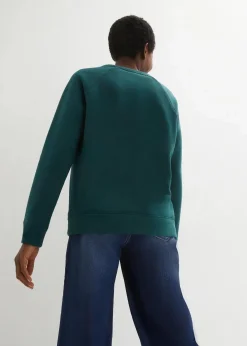 bonprix Bekleidung·Röcke|Bekleidung·Blusen & Tuniken^Basic Sweatshirt petrolgrün
