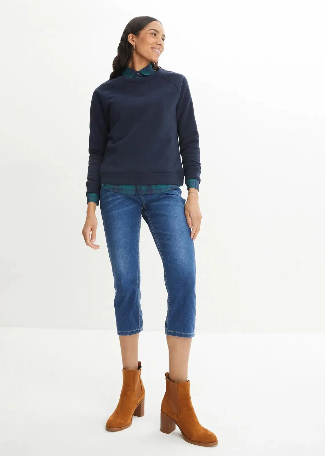 bonprix Sweat|Basics^Basic Sweatshirt dunkelblau