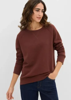 bonprix Sweat|Basics^Basic Sweatshirt kaffeebraun