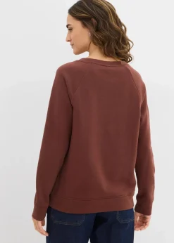 bonprix Sweat|Basics^Basic Sweatshirt kaffeebraun