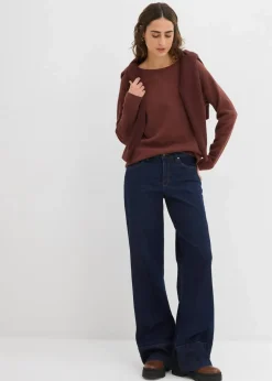 bonprix Sweat|Basics^Basic Sweatshirt kaffeebraun