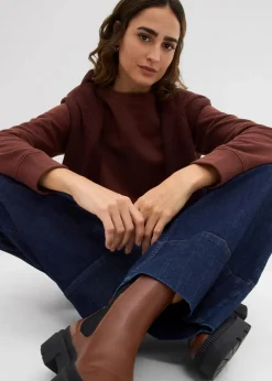 bonprix Sweat|Basics^Basic Sweatshirt kaffeebraun
