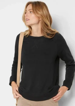 bonprix Sweat|Basics^Basic Sweatshirt schwarz