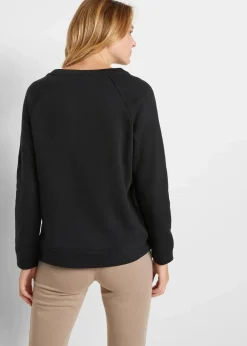 bonprix Sweat|Basics^Basic Sweatshirt schwarz