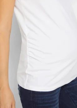 bonprix Bekleidung·Blazer|Nachhaltigere Materialien^Basic Umstandsshirts aus Bio-Baumwolle, (2er-Pack)​ schwarz+weiß