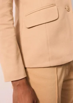 bonprix Bekleidung·Basics|Blazer^Baumwoll Jersey-Blazer cappuccino