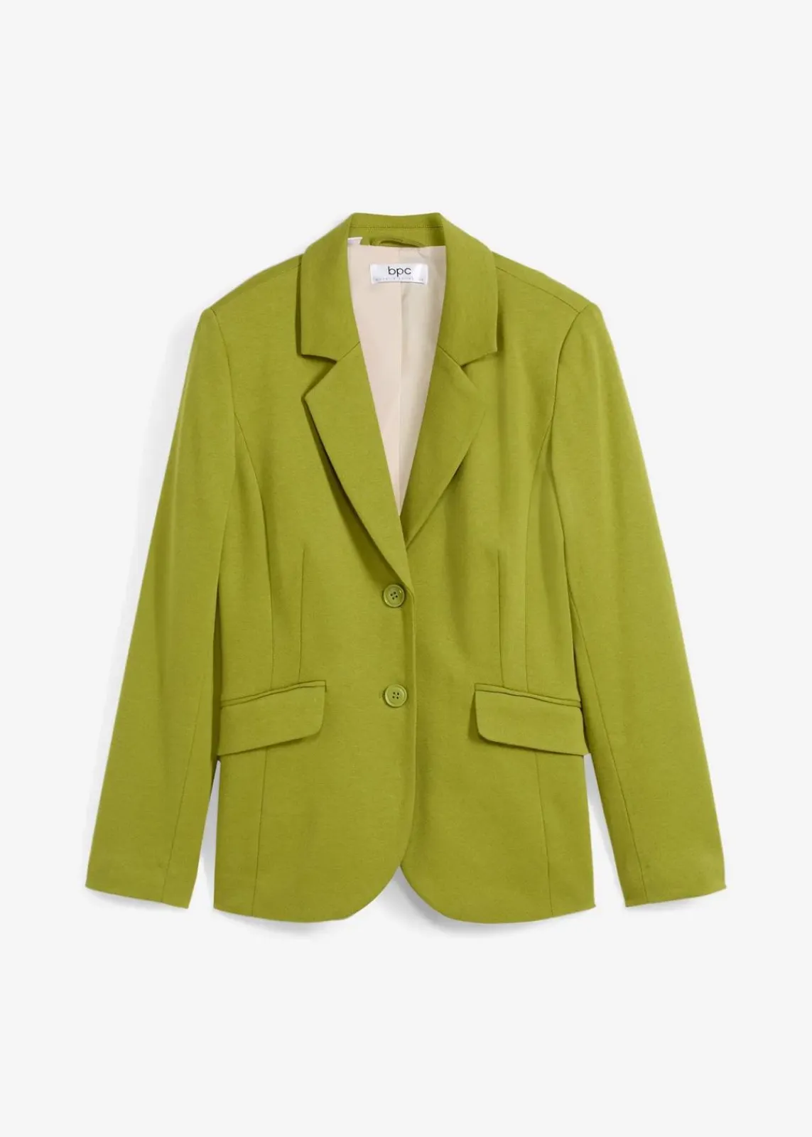 bonprix Blazer|Bekleidung·Basics^Baumwoll Jersey-Blazer moos