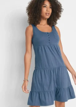bonprix Bekleidung·Pullover & Strickjacken|Kleider^Baumwoll Jerseykleid, kurz indigo